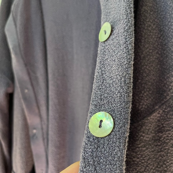 Stephanie Schuster Cardigan, Knit, Purple / Plum, mother of pearl, vintage - Picture 9 of 14